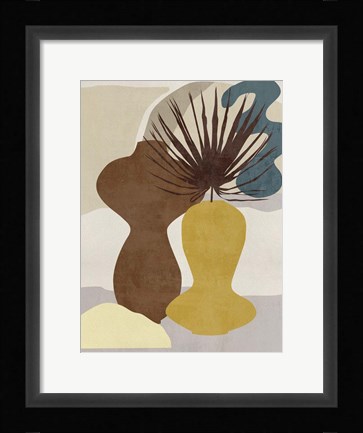 Framed Decorated Vases IV Print