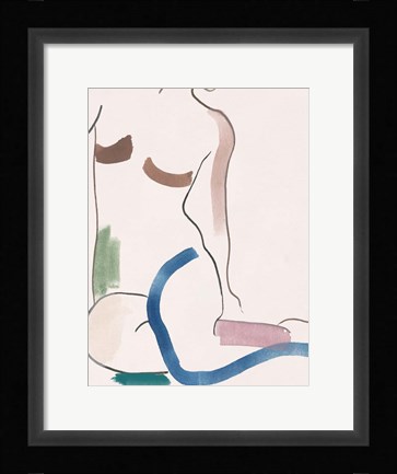 Framed Seated Female Figure V Print