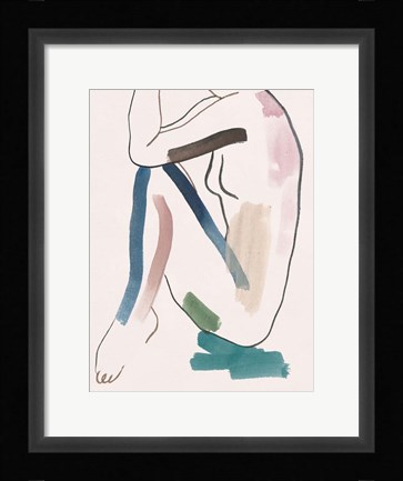 Framed Seated Female Figure VI Print