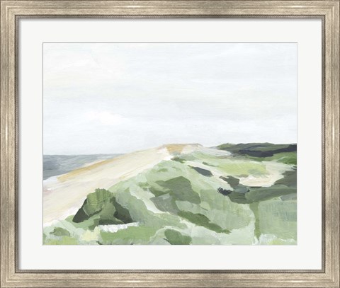 Framed Coastline Greenery II Print