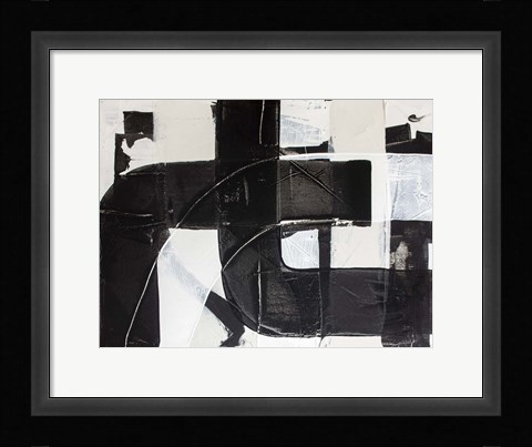 Framed Racetrack Diptych I Print