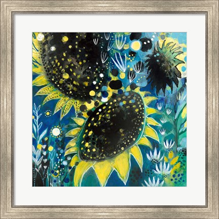 Framed Sunflower Kisses Print