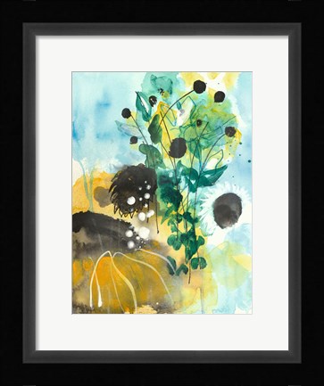 Framed Sunflower Kisses II Print