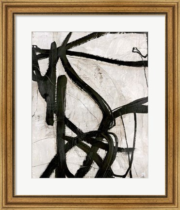 Framed Graphical Lines 5 Print