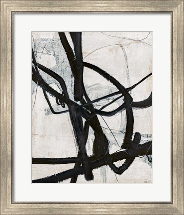 Framed Graphical Lines 6 Print