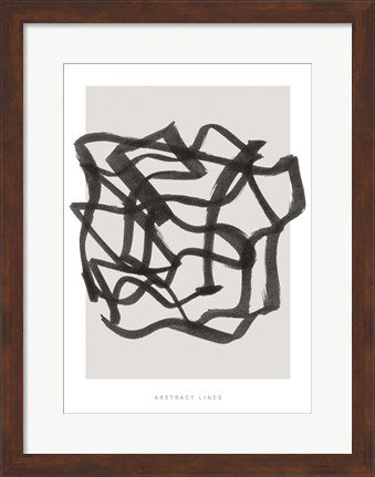 Framed Lines 1 Print