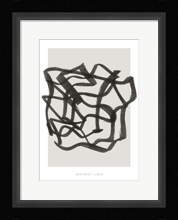 Framed Lines 1 Print