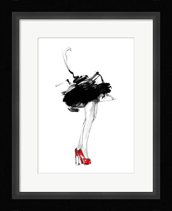 Framed Red Shoes Print