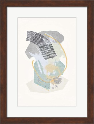 Framed Lichen Rocks No. 1 Print