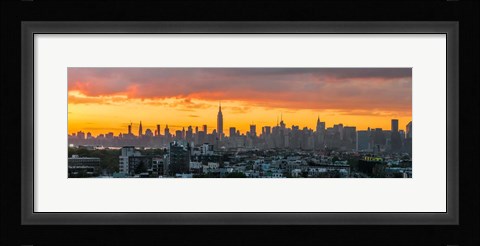 Framed Manhattan Skyline from Brooklyn Print
