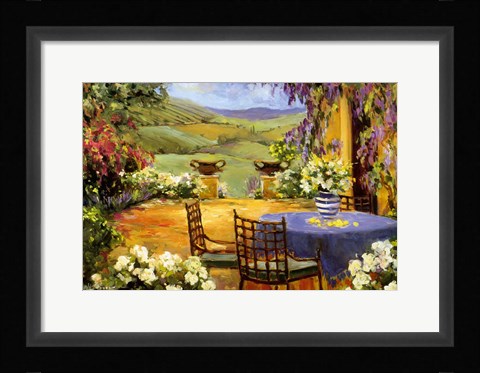 Framed Countryside Terrace Print