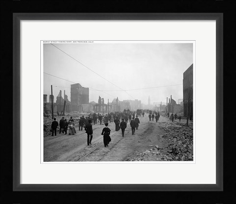 Framed Market Street Post Earthquake Print