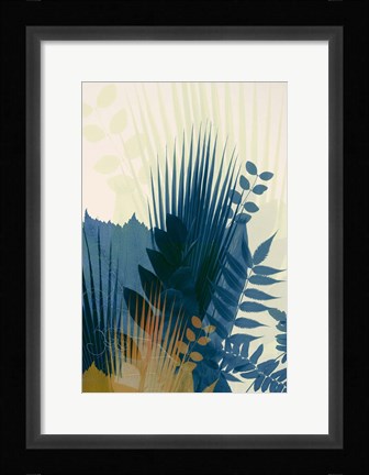 Framed Welcome to the Jungle, Blue 1 Print