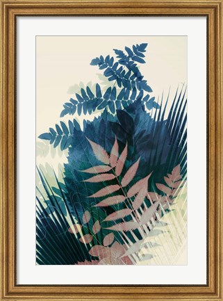 Framed Welcome to the Jungle, Blue 2 Print