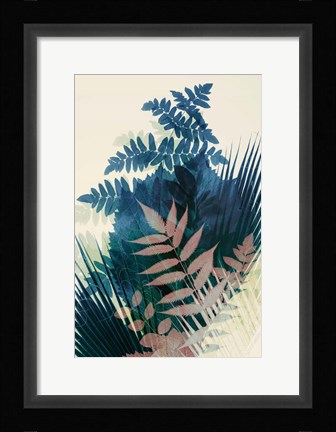 Framed Welcome to the Jungle, Blue 2 Print