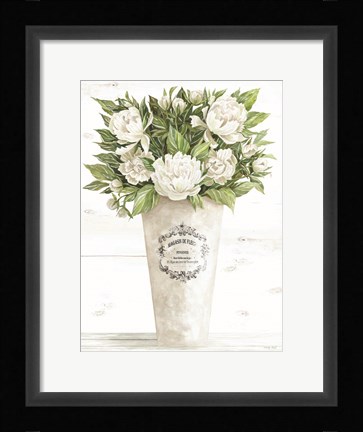 Framed Les Fleurs Pivoines Print