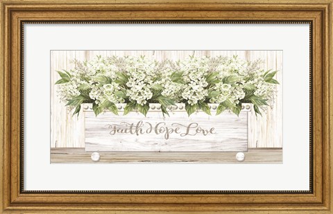 Framed Faith Hope Love Wood Box Print