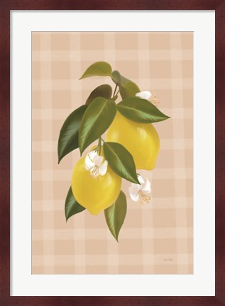 Framed Lemon Botanical I Print