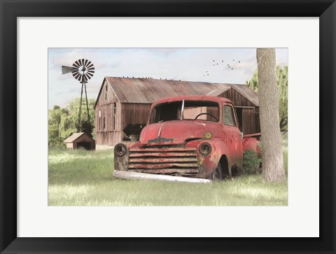 Framed Red and Rusty II Print