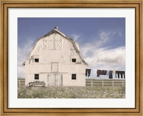 Framed Amish Laundry Print