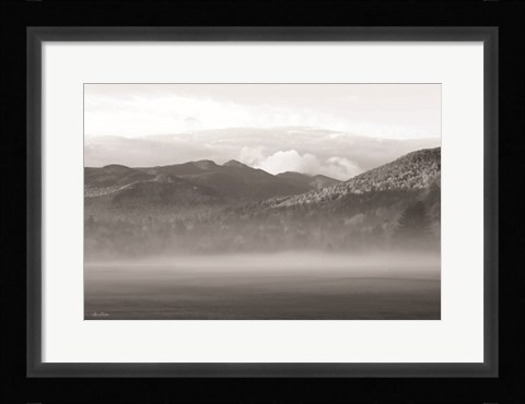 Framed Foggy Morning Mountains Print