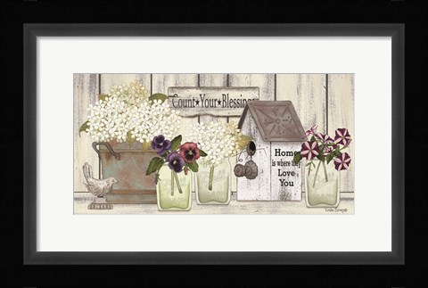 Framed Farmhouse Flowers Print