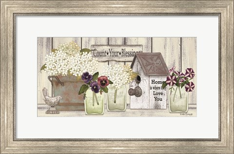 Framed Farmhouse Flowers Print