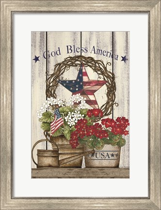 Framed God Bless America Still Life Print