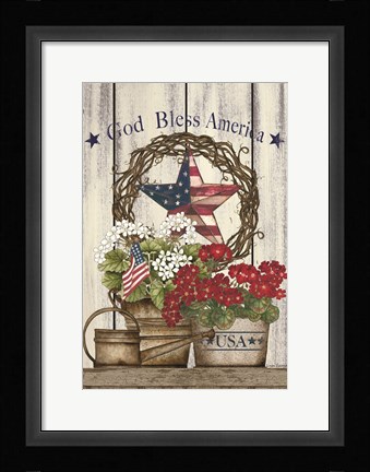 Framed God Bless America Still Life Print