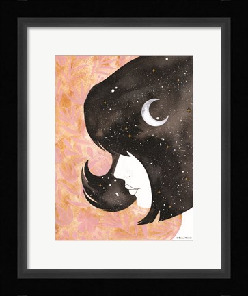 Framed Moon in Her Hair Print