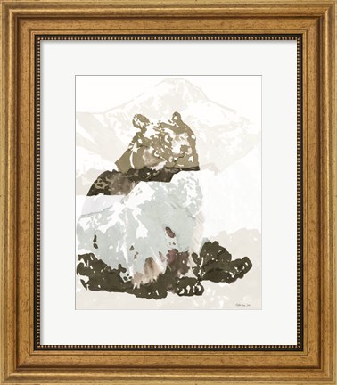 Framed Bear Impression 2 Print