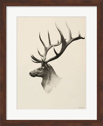 Framed Mountain Reindeer Print