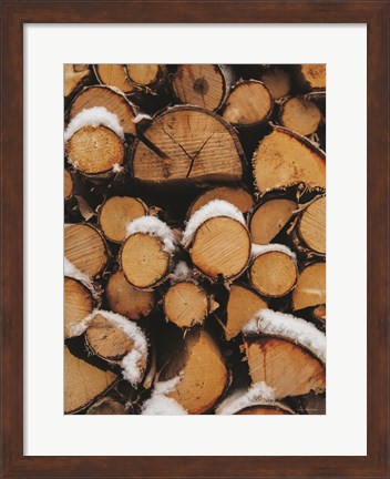 Framed Wood Pile Print