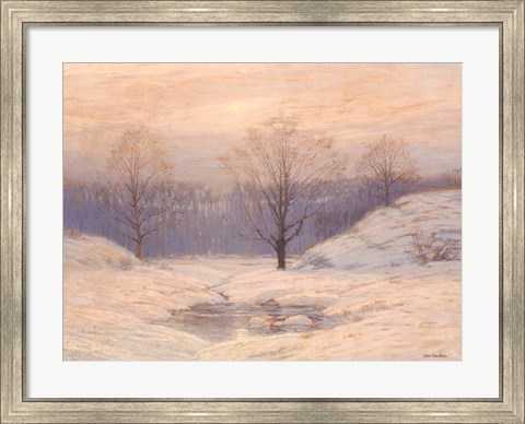 Framed Snowy Sunset Print