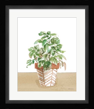 Framed Herb Garden II White Print