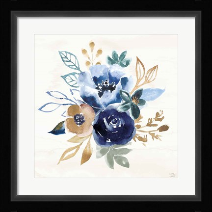 Framed Indigo Splash IX Print