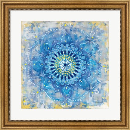 Framed Concentric Mandala Print