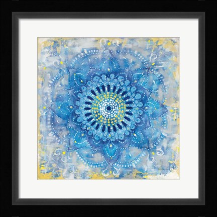 Framed Concentric Mandala Print