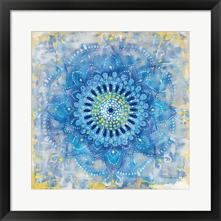 Framed Concentric Mandala Print