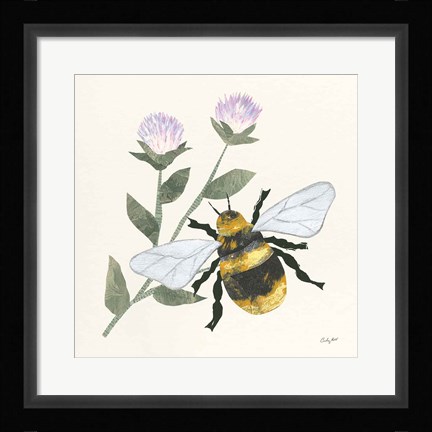 Framed In the Garden Bee Print
