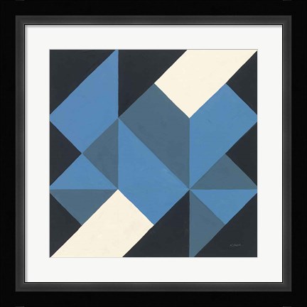 Framed Triangles I Print