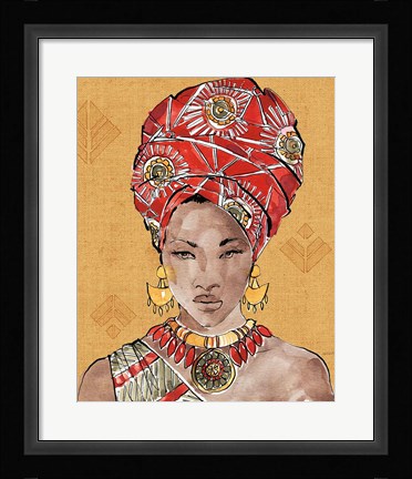 Framed African Flair IV Warm Print