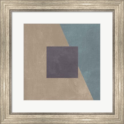 Framed Blue Silk Abstract II Print