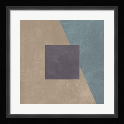 Framed Blue Silk Abstract II Print
