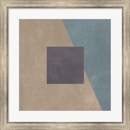 Framed Blue Silk Abstract II Print