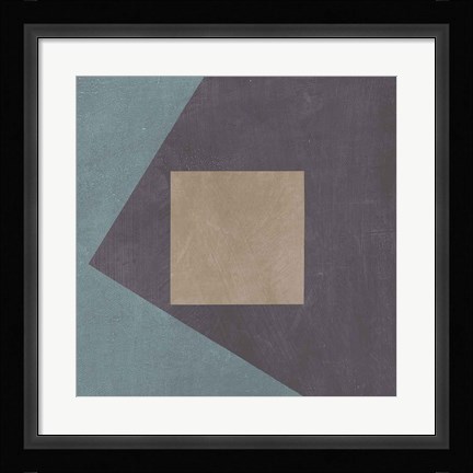 Framed Blue Silk Abstract I Print