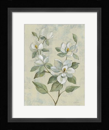 Framed Sage Magnolia Print