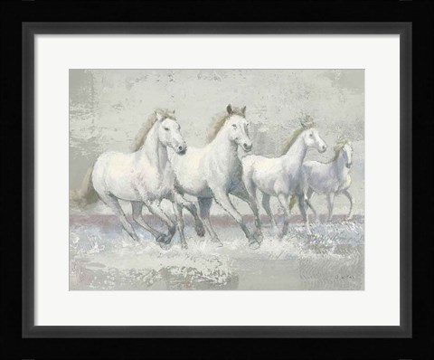 Framed Running Wild Crop I Neutral Print