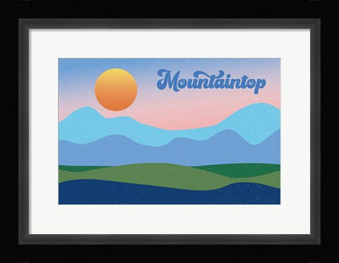 Framed Mountaintop Print