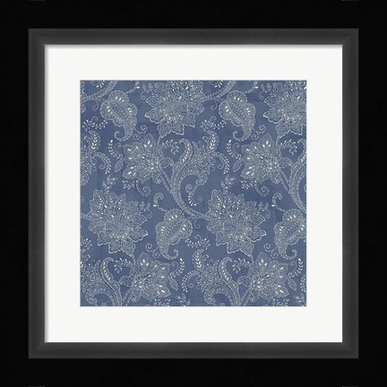 Framed Ornamental Paisley Pattern I Print